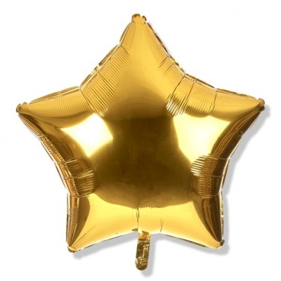 Balon gwiazdka 45 cm foliowy złoty