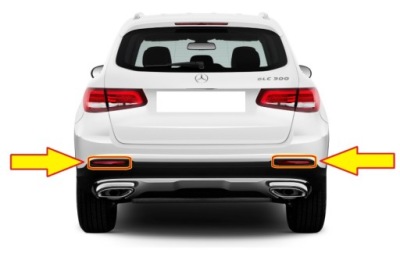 Отражатель бампера mercedes glc a2178200174 новый l p фото №1