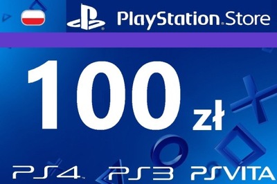 PlayStation 100 zł PSN Network Store Kod PS5 PS4 PS3