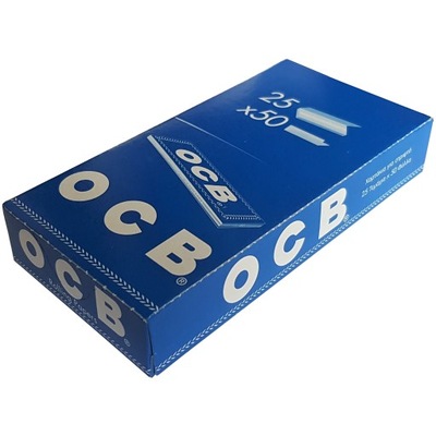 25x Bibułki Bletki OCB Blue Niebieskie 50szt.