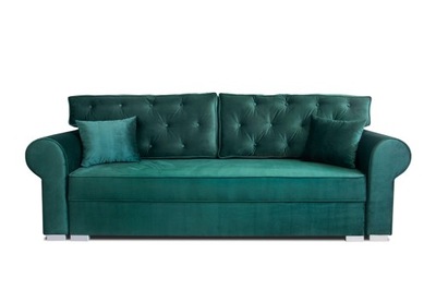 Kanapa sofa stylowa pikowana długa z boczkami 250