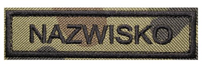 Naszywka Nazwisko WZ2010 wojskowa NamePatch Mundur