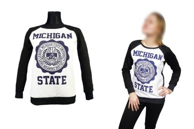 Bluza Bluzka Damska MICHIGAN STATE bez kaptura S
