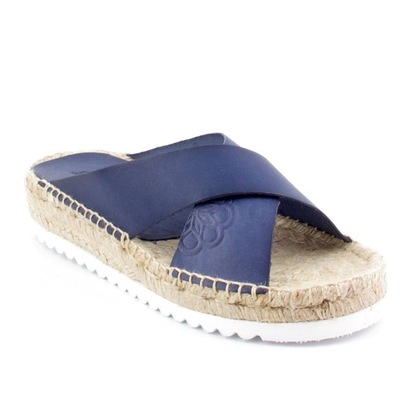 BEREVERE niebieskie klapki espadryle rozm 40