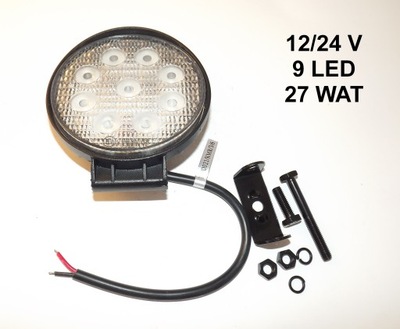 Lampa robocza halogen LED 12/24V 27W szperacz