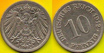 NIEMCY 10 Pfennig 1912 r. A