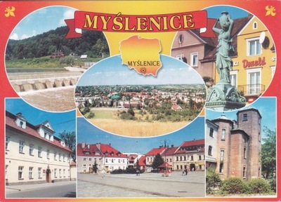 MYŚLENICE - RABA - RYNEK - PANORAMA - MAPKA