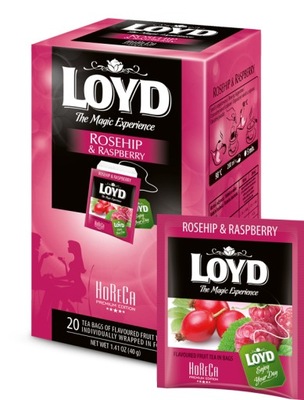 Herbata LOYD Rosehip & Raspberry w saszetkach