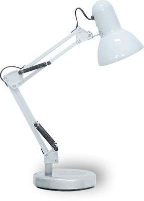 Lampka biurkowa lampa na biurko szkolna BIAŁA E27
