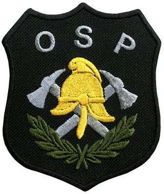 Naszywka OSP straż pożarna + TEKST MIEJSCOWOŚĆ itp