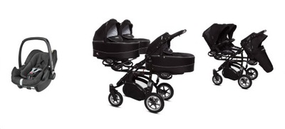 BABYACTIVE TRIPPY PREMIUM WÓZEK DLA TROJACZKÓW 3W1 FOTELIK MC PEBBLE PRO