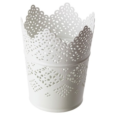 ŚWIECZNIK NA TEALIGHTY IKEA SKURAR BIAŁY 11cm