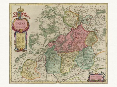 GŁOGÓW BYTOM ODRZAŃSKI LUBIN mapa Blaeu 1655