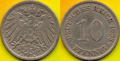 NIEMCY 10 Pfennig 1903 r. A
