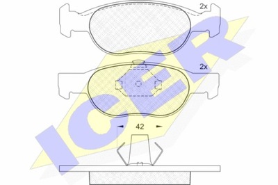 SABOTS DE FREIN DE FREIN ICER FIAT PUNTO I AVANT - milautoparts-fr.ukrlive.com