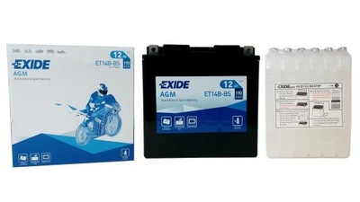 EXIDE BIKE AGM POUR MOTO YT14B-BS 12V 12AH - milautoparts.fr