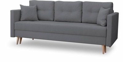 Kanapa funkcja spania sofa rozkładana Lahti Grafit