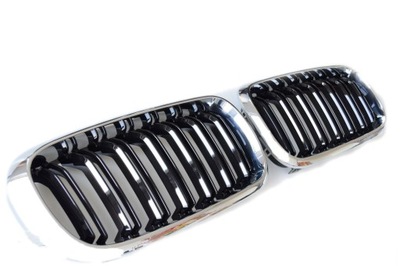 CALANDRE DU RADIATEUR GRILLES BMW X5 X6 F15 F16 BLACK CHROME X5M - milautoparts-fr.ukrlive.com