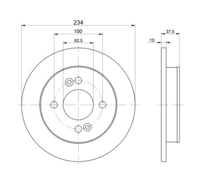 DISQUE HAM.TYL HYUNDAI I10 PA 234X10MM - milautoparts-fr.ukrlive.com