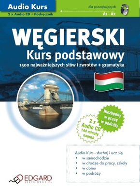 Węgierski Kurs Podstawowy 2 X Audio CD+ podręcznik Edgar Nowy