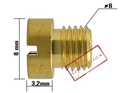 EINSPRITZDÜSE HAUPT- VERGASERS ROLLER 2T M6 6MM 105 MIKUNI Bild 2