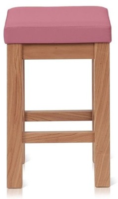 Taboret OAK P dębowy tapicerowany drewniany stołek