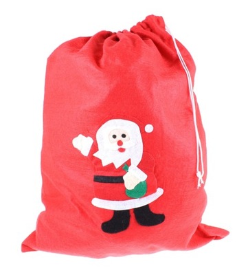 WOREK MIKOŁAJA NA PREZENTY POD choinkę 40x50 zdobi