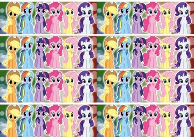 OPŁATEK NA TORT 18 My Little Pony Pasek Bok tortu
