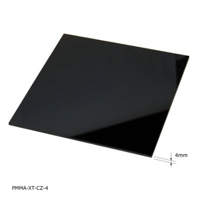4mm - PLEXI, PLEKSI, PMMA czarna na wymiar - 48H