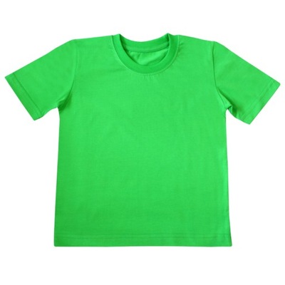 Gładka zielona koszulka t-shirt *116* Gracja