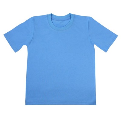 Gładka błękitna koszulka t-shirt *128* Gracja