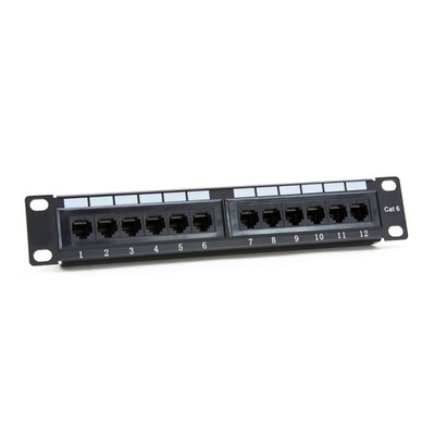 Patch panel rack 10" UTP 12-port RJ45 kat.6