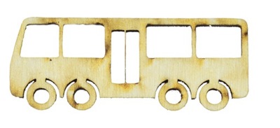 Drewniane scrapki AUTOBUS 15cm