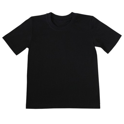 Gładka czarna koszulka t-shirt *92* Gracja