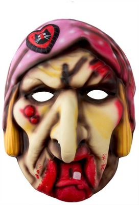 Maska Czarownica Wiedźma Halloween Party 24x36 cm