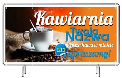 Gotowe Baner REKLAMA 2mx1m -Kawiarnia Kawa