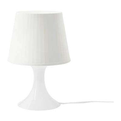 IKEA lampa stołowa LAMPAN lampka nocna biała