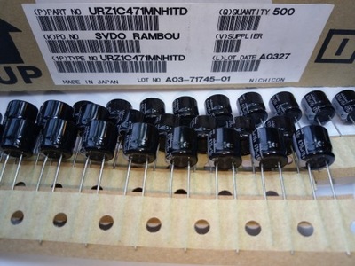 [5szt] 470uF 16V 105'C Nichicon URZ kondensator