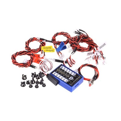 8x 1/10 Radio Parts White + Red LED - 15738145552