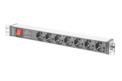 Listwa zasilająca PDU 19'' RACK 7gniazd 2m alu