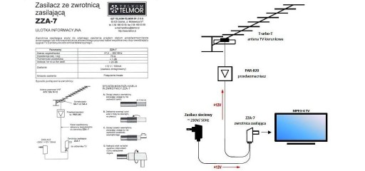 Антенный блок питания TELMOR с кроссовером ZZ-A7