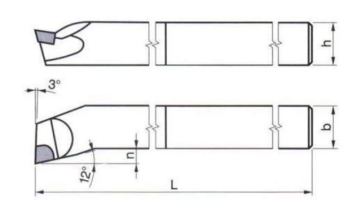 Расточная оправка с токарным ножом NNWb ISO9R 2020 SW18 20x20