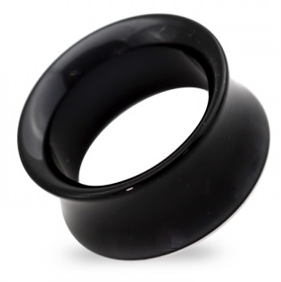 CZARNY AKRYLOWY TUNEL SADDLE 8 mm