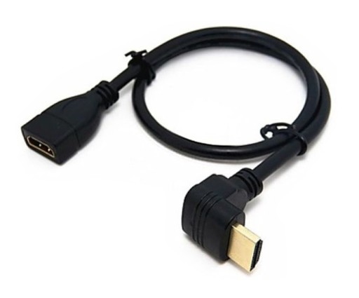 Угловой кабель HDMI-HDMI 1080 FULL HD BOTTOM, 50 см