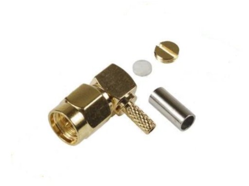 ОБЖИМНЫЙ РАЗЪЕМ GPS SMA-C, УГЛОВОЙ КОНЕЦ