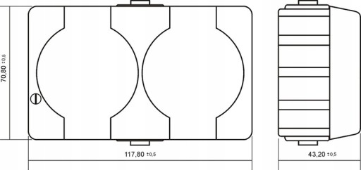 Розетка двойная 2x2P+Z белая GHS-2nd SENIOR