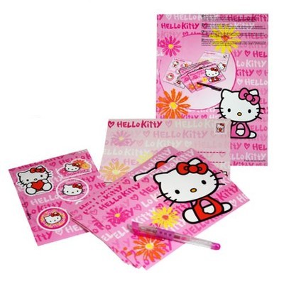 Наклейки Hello Kitty, открытки, ручки, приглашения