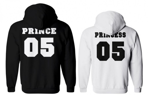 кофты для пар с капюшонами PRINCE и PRINCESS размер XXL