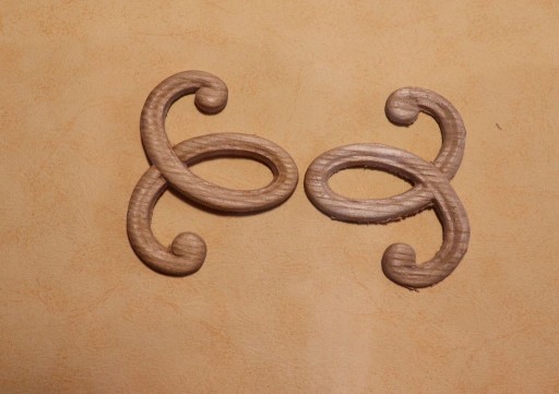Dekor 6,5x8,5cm, ornament, sztukateria 2szt- D064