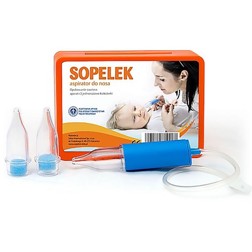 Sopelek Aspirator do nosa dla niemowląt + 3 końcówki